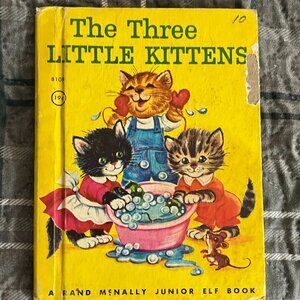 RAND MCNALLY The Three Little Kittens Vintage Childrens Hardcover Illust. 1949